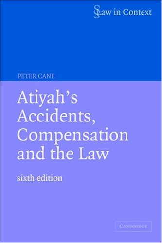 Stock image for Atiyah's Accidents, Compensation and the Law (Law in Context) for sale by Goldstone Books