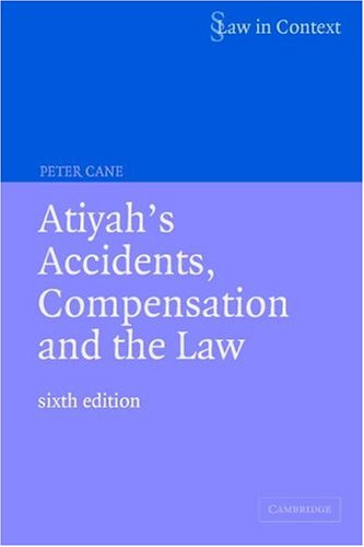 9780521606103: Atiyah's Accidents, Compensation and the Law (Law in Context)