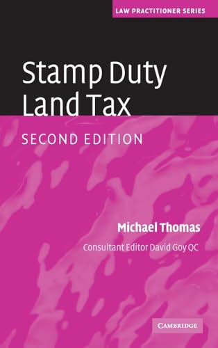 9780521606325: Stamp Duty Land Tax (Law Practitioner Series)