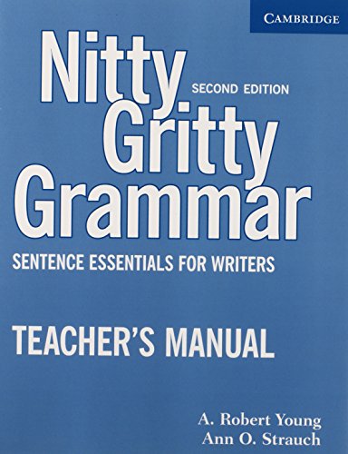 Beispielbild fr Nitty Gritty Grammar Teacher's Manual : Sentence Essentials for Writers zum Verkauf von Better World Books
