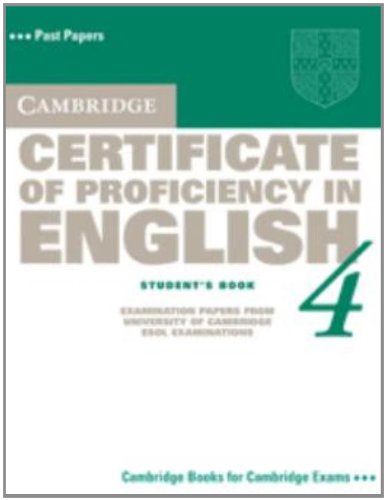 9780521611510: Cambridge Certificate of Proficiency in English 4 Student's Book (CPE Practice Tests)