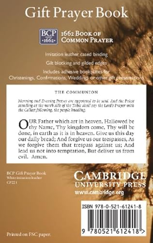 Beispielbild fr Book of Common Prayer, Gift Edition, White CP221 601B White zum Verkauf von WorldofBooks