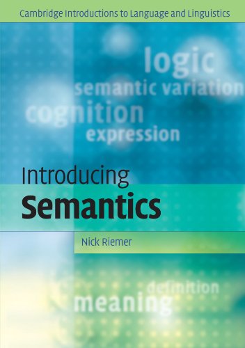 9780521617413: Introducing Semantics (Cambridge Introductions to Language and Linguistics)