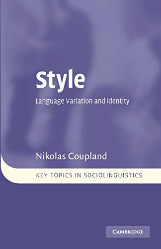Stock image for Style : Language Variation and Identity for sale by Better World Books