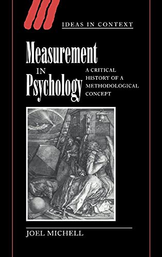 9780521621205: Measurement in Psychology Hardback: A Critical History of a Methodological Concept: 53 (Ideas in Context, Series Number 53)