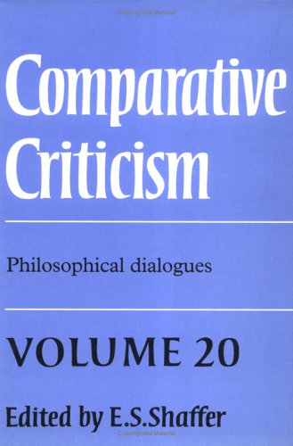 9780521622417: Comparative Criticism: Volume 20, Philosophical Dialogues Hardback (Comparative Criticism, Series Number 20)