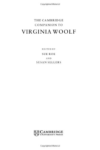 9780521623933: The Cambridge Companion to Virginia Woolf