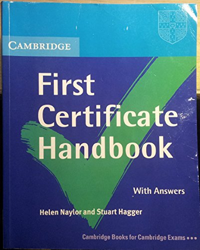 Imagen de archivo de Cambridge First Certificate Handbook with Answers a la venta por Better World Books Ltd