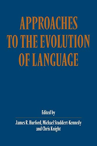 Imagen de archivo de Approaches to Evolution Language: Social and Cognitive Bases a la venta por WorldofBooks