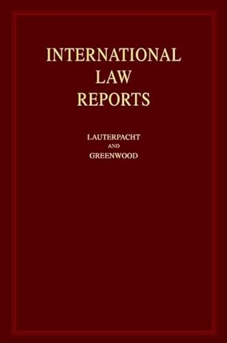 Beispielbild fr International Law Reports. Volume 112. zum Verkauf von Plurabelle Books Ltd