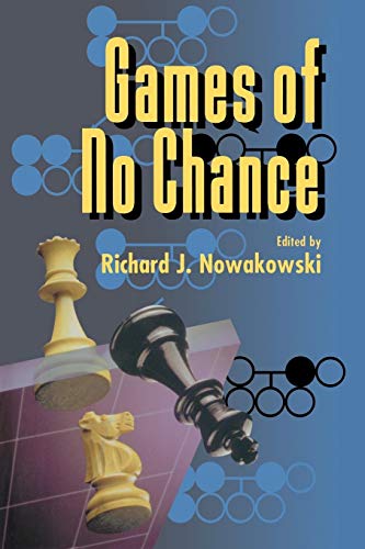 Imagen de archivo de Games of No Chance (Mathematical Sciences Research Institute Publications) a la venta por Chiron Media