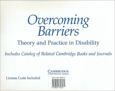 Overcoming Barriers: Theory and Practice in Disability CD-ROM full text: A CD-ROM Resource (9780521648271) by Hodapp, Robert M.