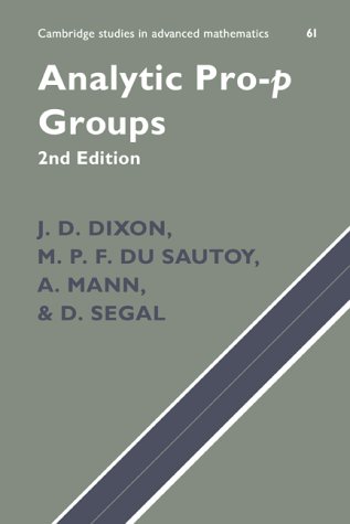 Stock image for Analytic Pro-P Groups for sale by Michener & Rutledge Booksellers, Inc.