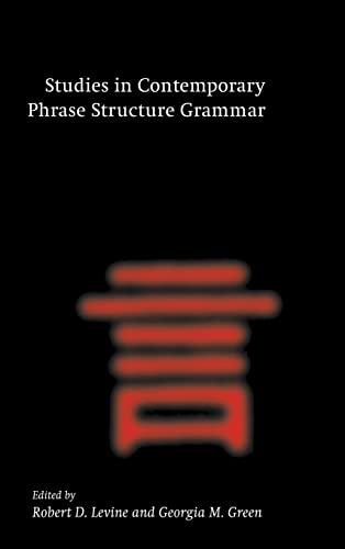 Beispielbild fr Studies in Contemporary Phrase Structure Grammar zum Verkauf von Irish Booksellers