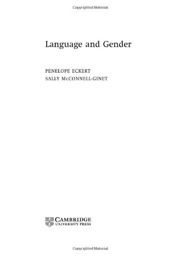 Beispielbild fr Language and Gender (Cambridge Textbooks in Linguistics) zum Verkauf von WorldofBooks