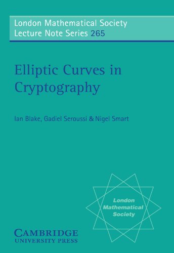 9780521653749: Elliptic Curves in Cryptography (London Mathematical Society Lecture Note Series, Series Number 265)