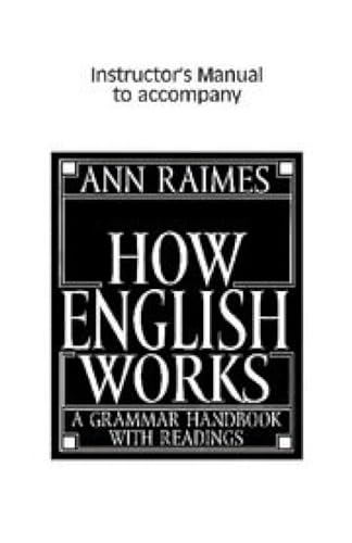 Beispielbild fr How English Works Instructor's Manual: A Grammar Handbook with Readings zum Verkauf von Blackwell's