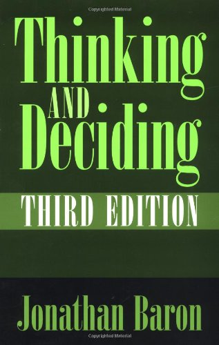 9780521659727: Thinking and Deciding