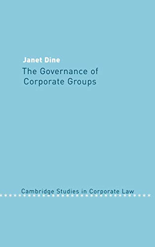 Beispielbild fr The Governance of Corporate Groups: 1 (Cambridge Studies in Corporate Law, Series Number 1) zum Verkauf von AwesomeBooks