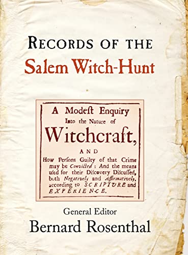 Stock image for Records of the Salem Witch-Hunt for sale by Revaluation Books