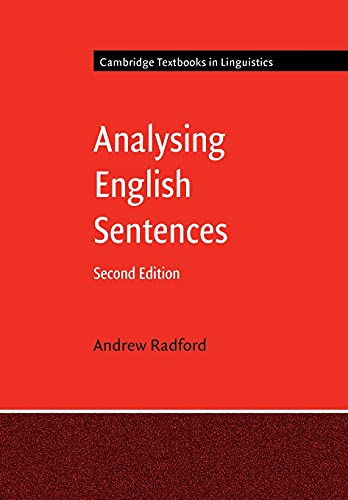 Stock image for Analysing English Sentences (Cambridge Textbooks in Linguistics) for sale by Feather books