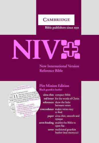 9780521670326: New International Version Bible Pitt Minion Reference Edition Black Goatskin Leather NI186RC