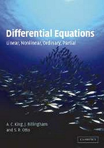 9780521670456: DIFFERENTIAL EQUATIONS : LINEAR, NONLINEAR,ORDINARY, PARTIAL