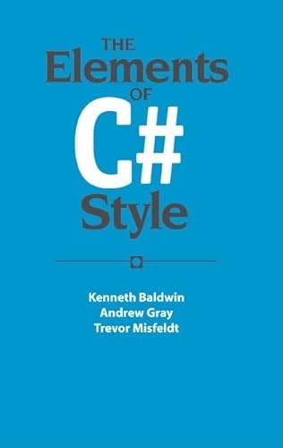 Beispielbild fr The Elements of C# Style zum Verkauf von Blackwell's