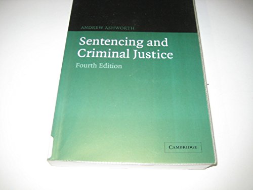 9780521674058: Sentencing and Criminal Justice