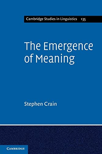 Imagen de archivo de Emergence of Meaning a la venta por PBShop.store US