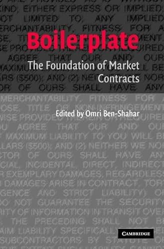 Stock image for Boilerplate: The Foundation of Market Contracts for sale by The Bookseller