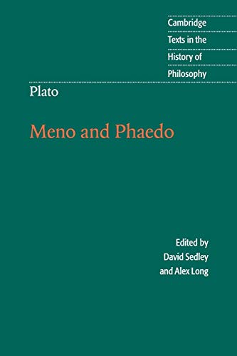 Stock image for Plato: Meno and Phaedo (Cambridge Texts in the History of Philosophy) for sale by SecondSale