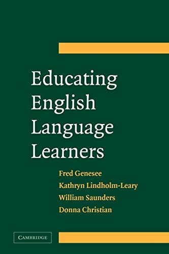 Imagen de archivo de Educating English Language Learners : A Synthesis of Research Evidence a la venta por Better World Books: West