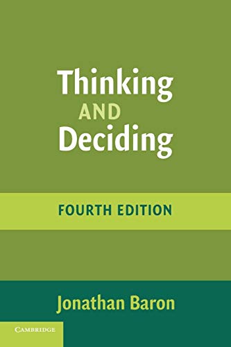 Imagen de archivo de Thinking and Deciding, 4th Edition a la venta por SecondSale