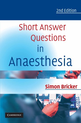 Imagen de archivo de Short Answer Questions in Anaesthesia a la venta por Better World Books Ltd