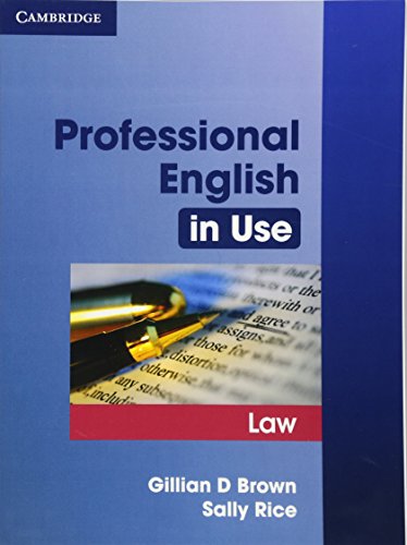 9780521685429: Professional English in Use Law [Lingua inglese]: Book with Answers