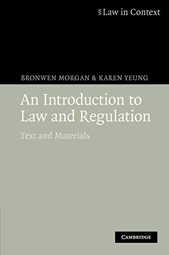 Beispielbild fr An Introduction to Law and Regulation : Text and Materials zum Verkauf von Better World Books