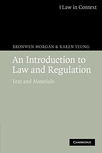 Stock image for An Introduction to Law and Regulation : Text and Materials for sale by Better World Books