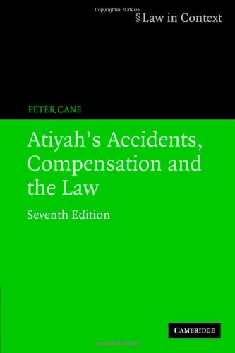 Beispielbild fr Atiyah's Accidents, Compensation and the Law (Law in Context) zum Verkauf von AwesomeBooks