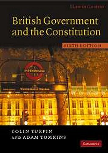 Beispielbild fr British Government and the Constitution: Text and Materials (Law in Context) zum Verkauf von AwesomeBooks