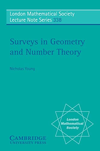 Imagen de archivo de Surveys in Geometry and Number Theory: Reports on Contemporary Russian Mathematics (London Mathematical Society Lecture Note Series) a la venta por Powell's Bookstores Chicago, ABAA