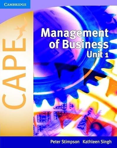Beispielbild fr Management of Business for CAPE? Unit 1 (Caribbean) zum Verkauf von Reuseabook
