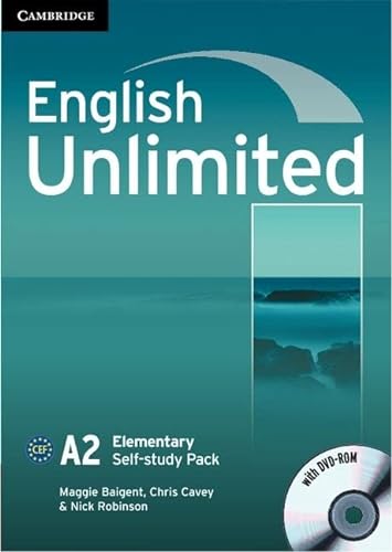 Imagen de archivo de English Unlimited Elementary Self-study Pack (Workbook with DVD-ROM) a la venta por AMM Books