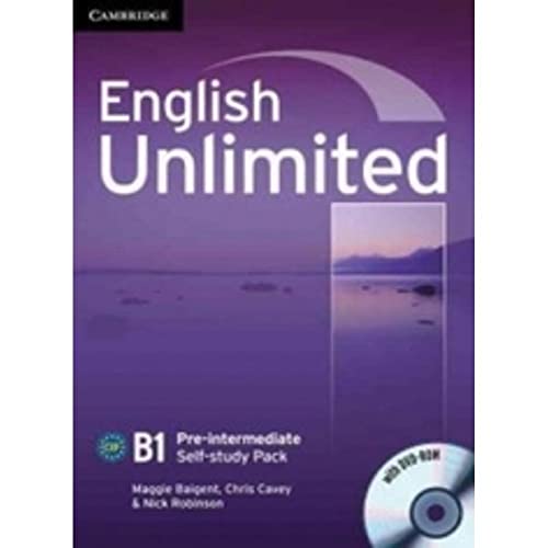 Imagen de archivo de English Unlimited Pre-intermediate Self-study Pack (Workbook with DVD-ROM) a la venta por AwesomeBooks