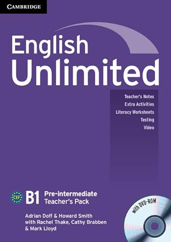 Imagen de archivo de ENGLISH UNLIMITED PRE-INTERMEDIATE TEACHER'S PACK (TEACHER'S BOOK WITH DVD-ROM) a la venta por Zilis Select Books