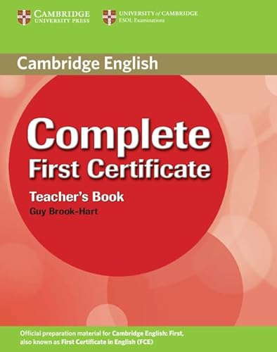 Imagen de archivo de Complete First Certificate Teacher's Book a la venta por MusicMagpie