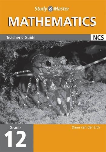 Study & Master Mathematics Grade 12 Teacher's Guide (9780521703116) by Van Der Lith, Daan