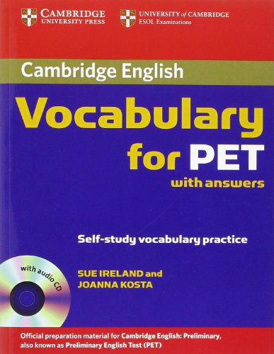 9780521708210: Cambridge Vocabulary for PET Student Book with Answers and Audio CD [Lingua inglese]: 0