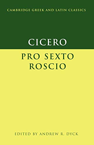 9780521708869: Cicero: 'Pro Sexto Roscio' Paperback (Cambridge Greek and Latin Classics)