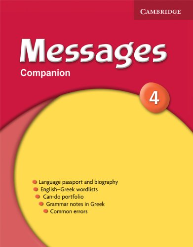 Imagen de archivo de Messages 4 Companion Greek Edition a la venta por Blackwell's